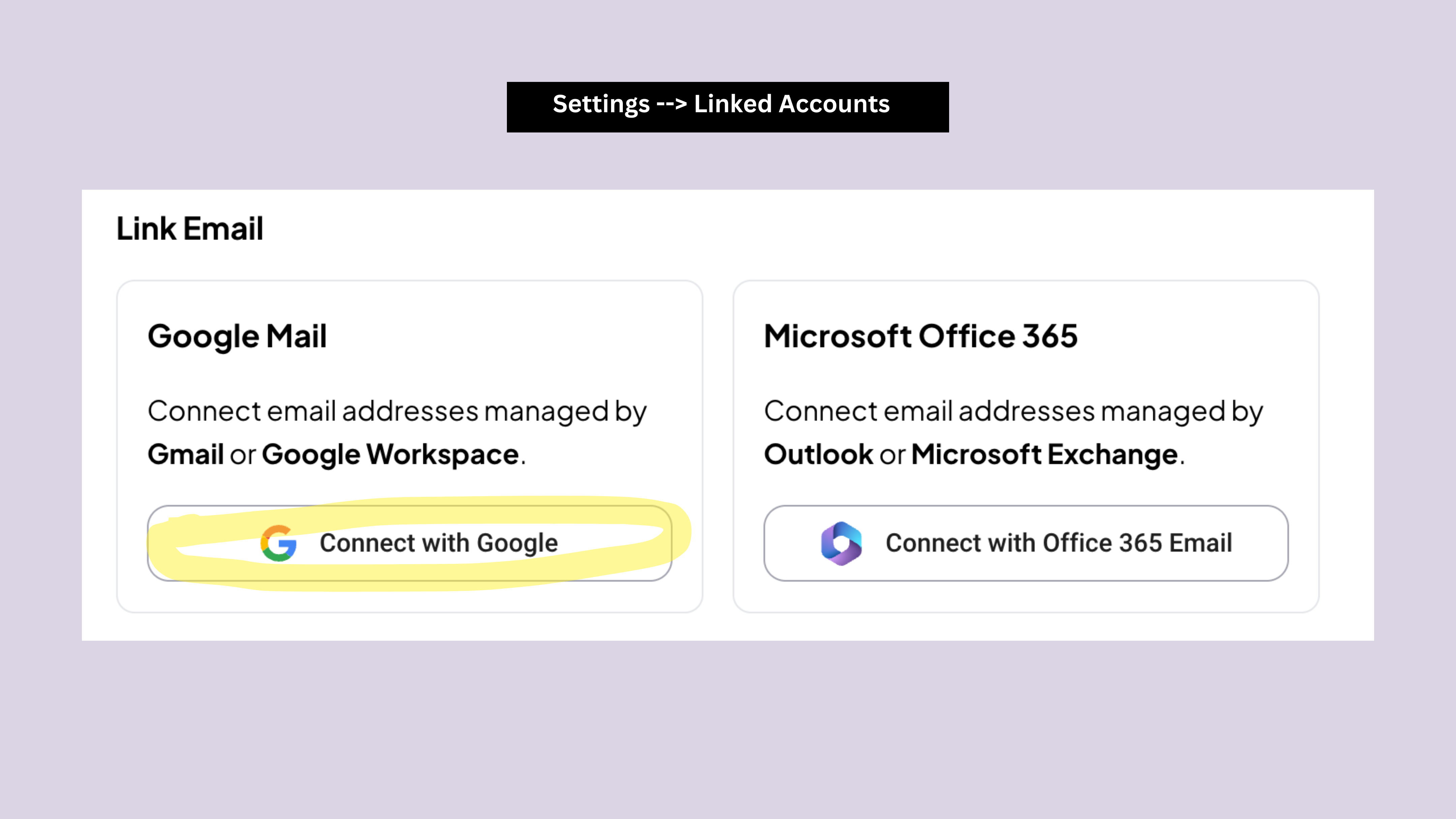 Connecting Google Inbox